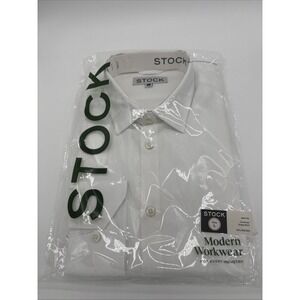 Stock White Cool Max Dress Shirt, Modern Workwear Men's Size Large Brand New‎